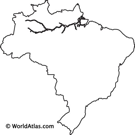 blank map of brazil to label